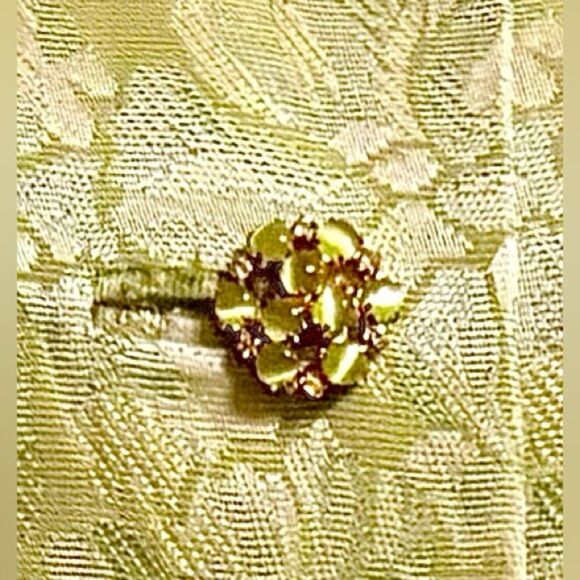 NIPON BOUTIQUE Suit Jacket Green  Floral with Rhinestone Buttons Sz 14 - Picture 10 of 10